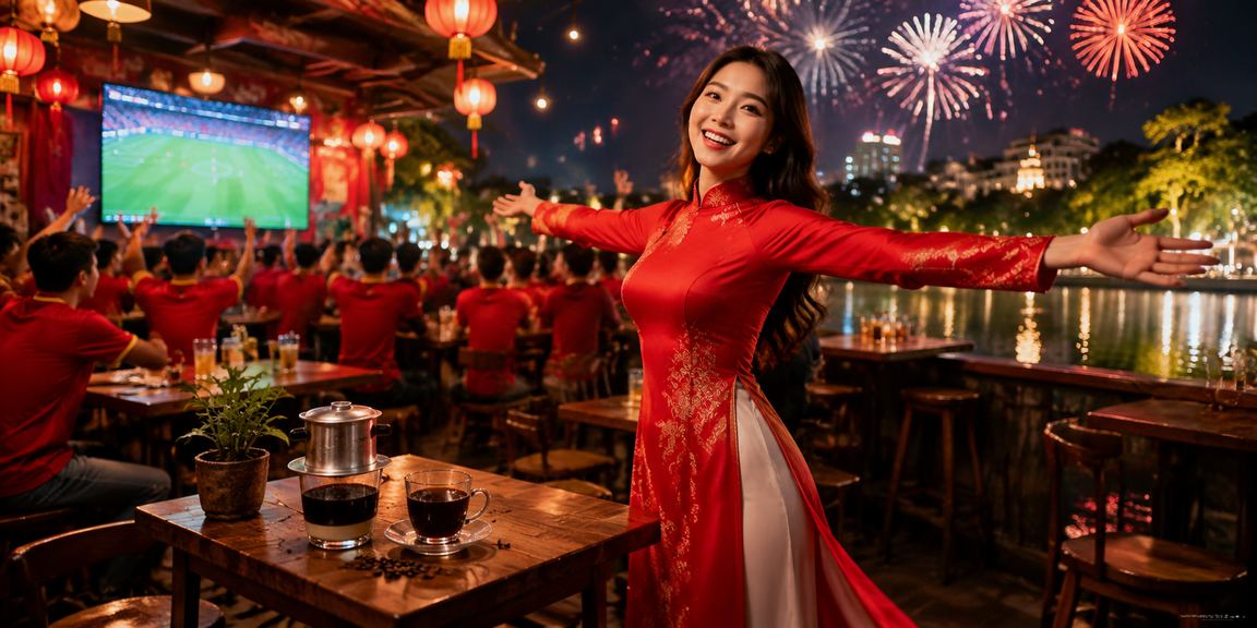 Phụ nữ Hà Nội trong tà áo dài sử dụng điện thoại để nạp tiền và nhận thưởng
